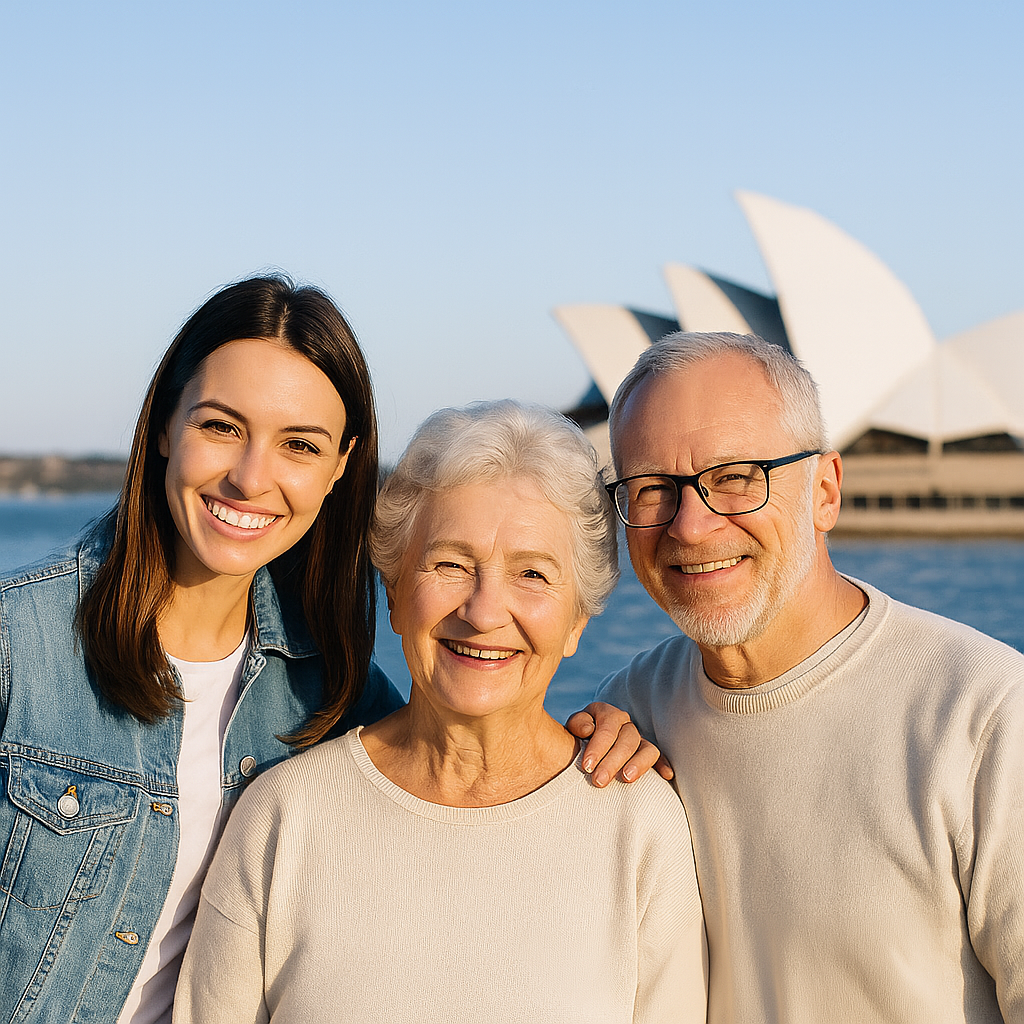 Family near Sydney Harbour